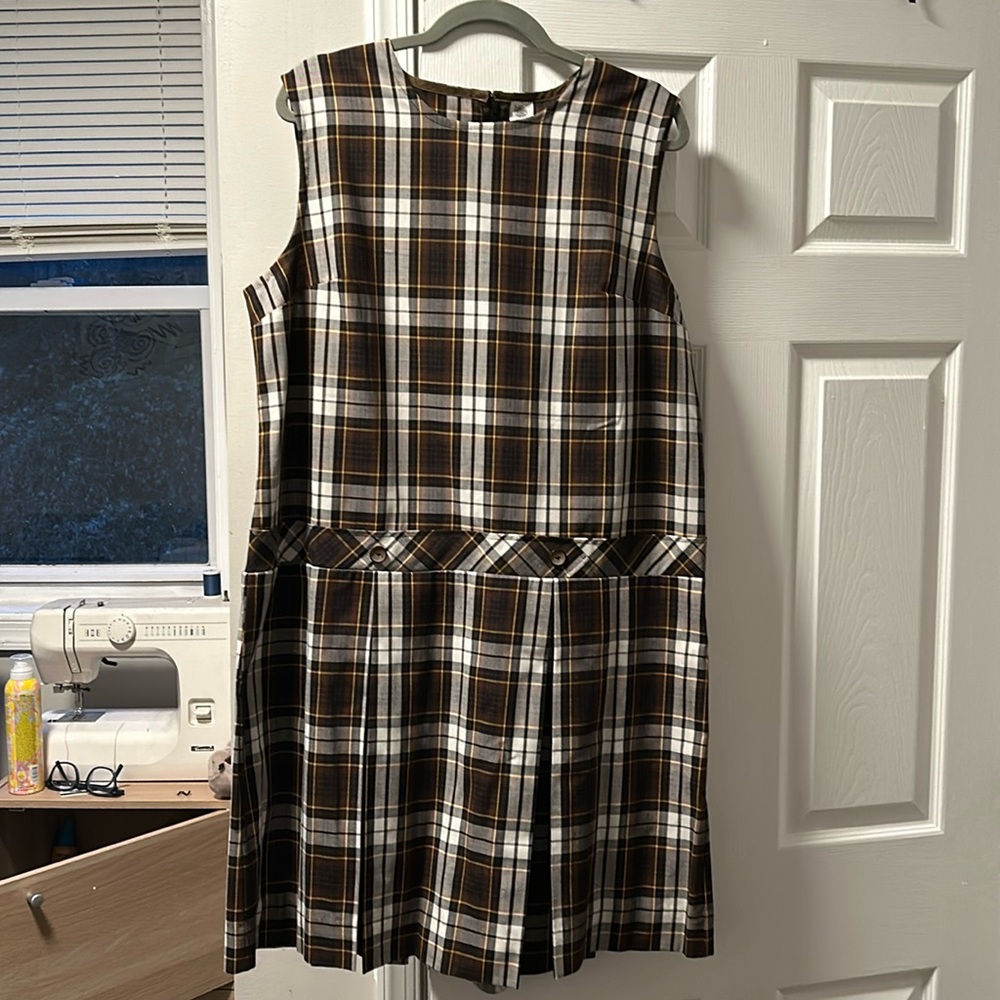 Dead stock 1970s School Uniform Dress Plus Size IGLWU size 14 1/2